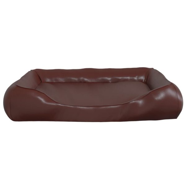 Cama para cães 105x80x25 cm couro artificial castanho - 322372 - Image 3