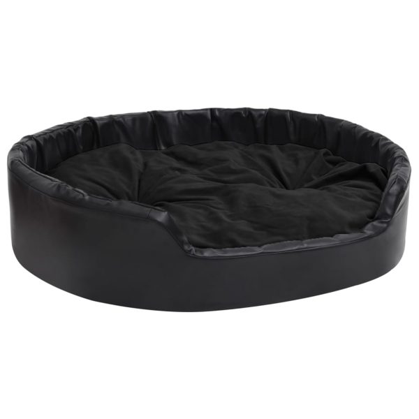 Ninho para cães 99x89x21 cm pelúcia e couro artificial preto - 303466