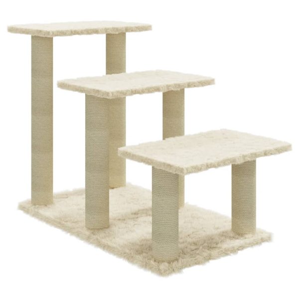 Árvore para gatos c/ postes arranhadores sisal 50,5 cm cor creme - 303710