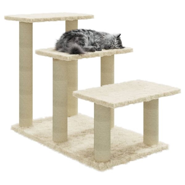 Árvore para gatos c/ postes arranhadores sisal 50,5 cm cor creme - 303710 - Image 3