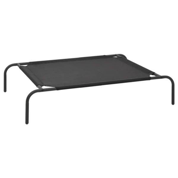 Cama para cães elevada preto S textilene - 345680