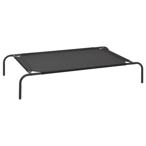 Cama para cães elevada preto L textilene - 345679