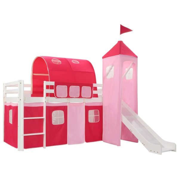 Estrutura cama infantil c/ escorrega e escada pinho 208x230cm - 685100