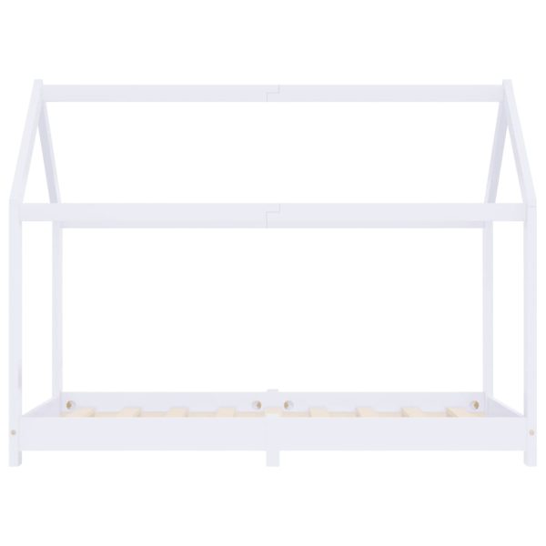 Estrutura de cama para crianças 80x160 cm pinho maciço branco - 217009 - Image 3