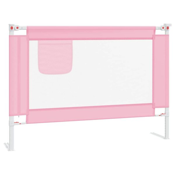 Barra de segurança p/ cama infantil tecido 90x25 cm rosa - 684715