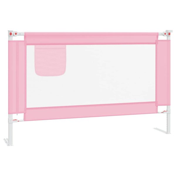 Barra de segurança p/ cama infantil tecido 120x25 cm rosa - 684717