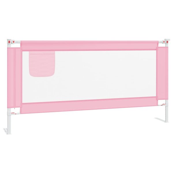 Barra de segurança p/ cama infantil tecido 180x25 cm rosa - 279497