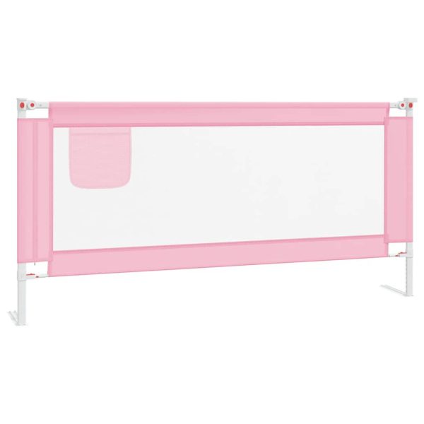 Barra de segurança p/ cama infantil tecido 190x25 cm rosa - 684722