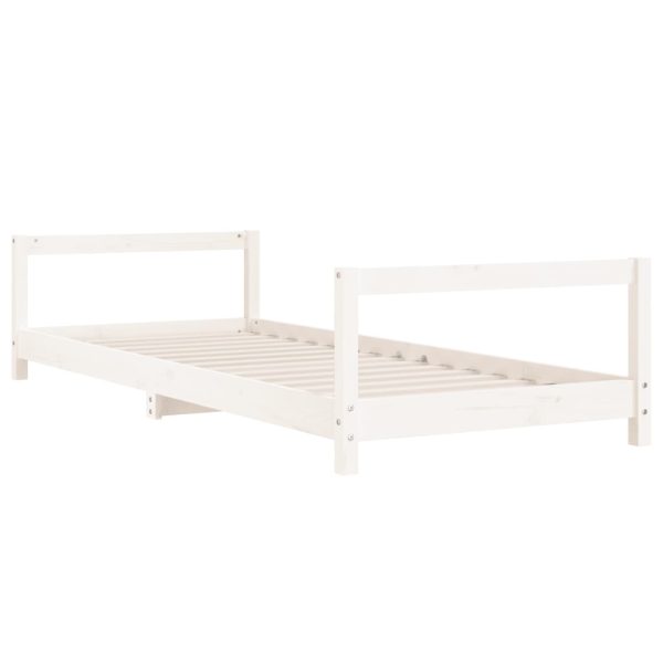 Estrutura de cama infantil 90x200 cm pinho maciço branco - 685238 - Image 2