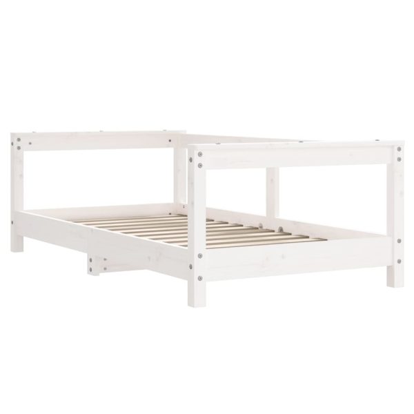 Estrutura de cama infantil 70x140 cm pinho maciço branco - 685240 - Image 2