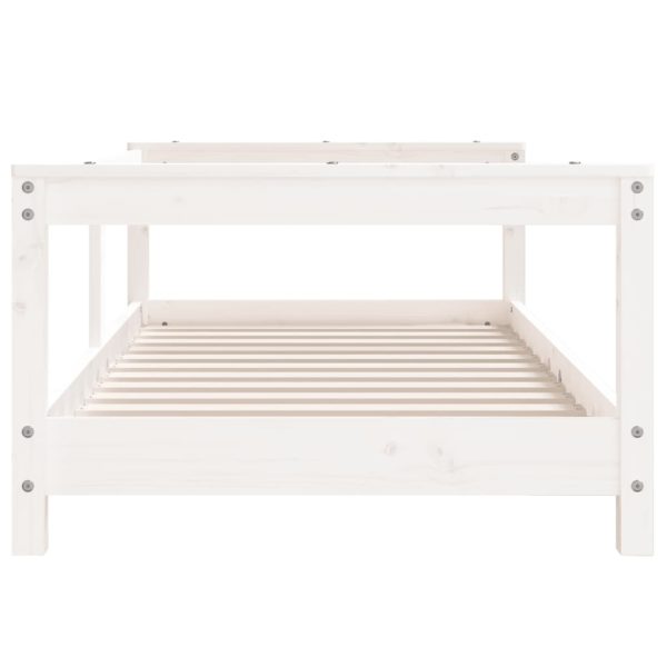 Estrutura de cama infantil 70x140 cm pinho maciço branco - 685240 - Image 3