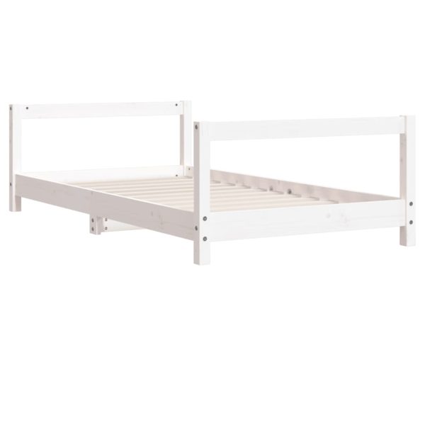 Estrutura de cama infantil 80x160 cm pinho maciço branco - 685243 - Image 2