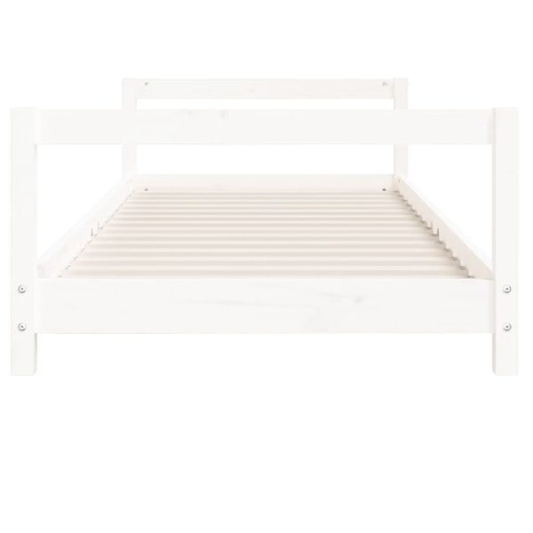 Estrutura de cama infantil 80x160 cm pinho maciço branco - 685243 - Image 3