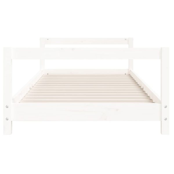 Estrutura de cama infantil 90x190 cm pinho maciço branco - 685246 - Image 3