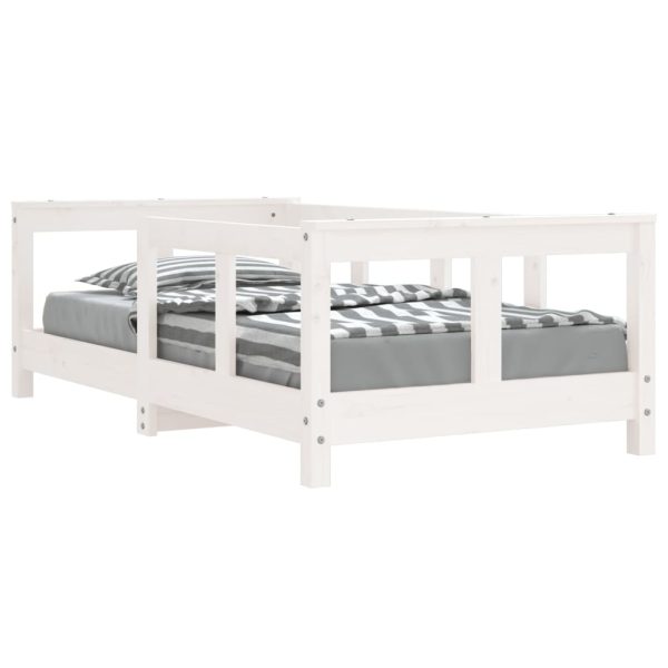 Estrutura de cama infantil 70x140 cm pinho maciço branco - 685270