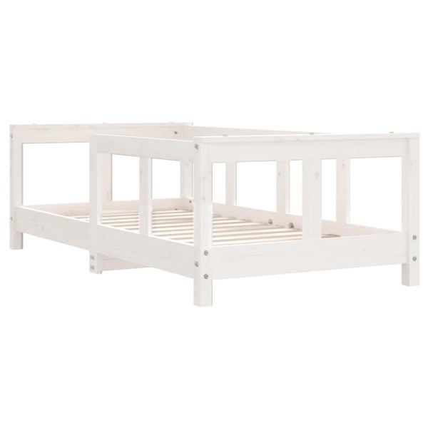 Estrutura de cama infantil 70x140 cm pinho maciço branco - 685270 - Image 2