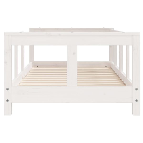 Estrutura de cama infantil 70x140 cm pinho maciço branco - 685270 - Image 3