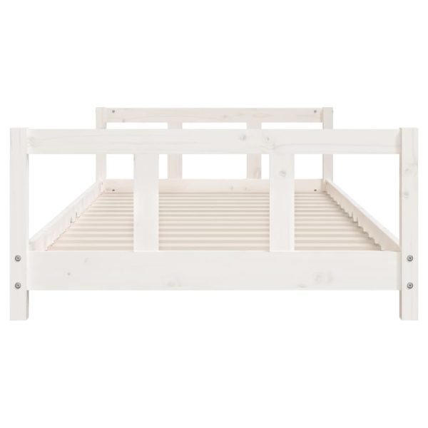 Estrutura de cama infantil 90x190 cm pinho maciço branco - 685276 - Image 3