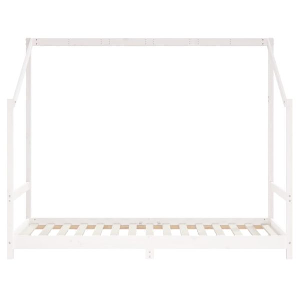 Estrutura de cama infantil 90x190 cm pinho maciço branco - 685119 - Image 3