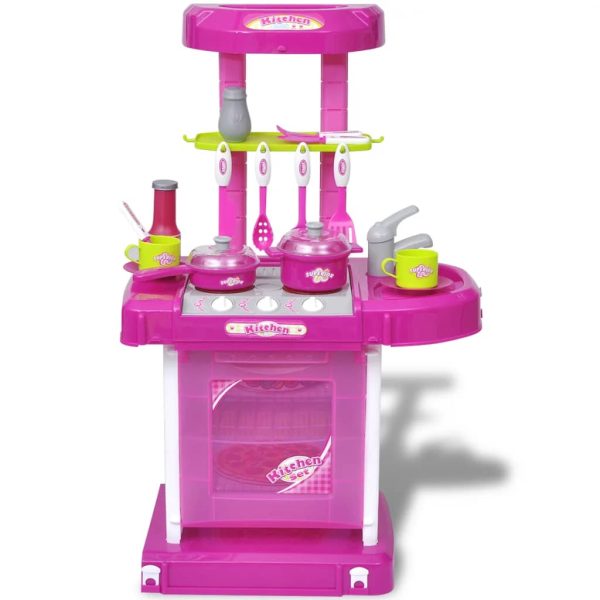 Cozinha infantil de brincar com efeito de luz e som, rosa - 755492 - Image 2