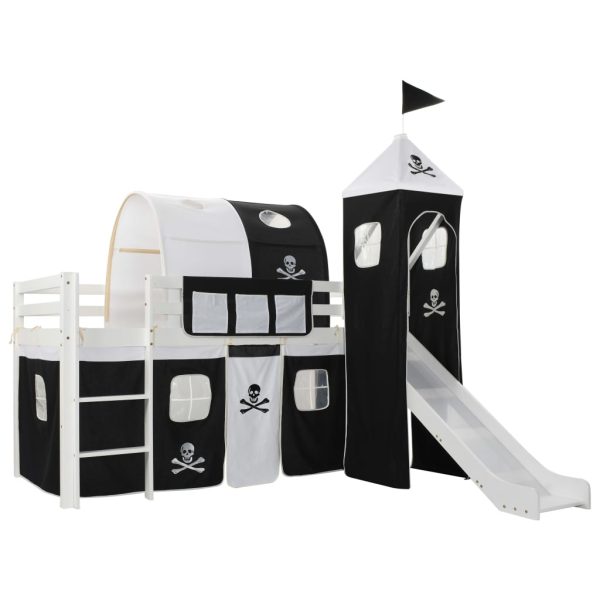 Estrutura de cama infantil c/ escorrega e escada pinho 97x208cm - 685440