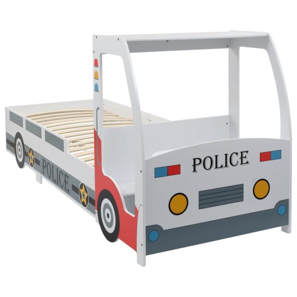 Cama carro da policia infantil com colchão de memória 90x200 cm - 685432 - Image 3