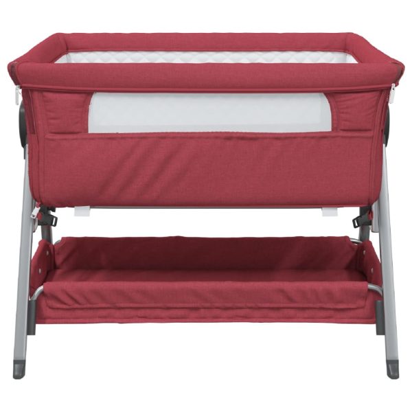 Cama de bebé com colchão tecido de linho vermelho - 685400 - Image 2