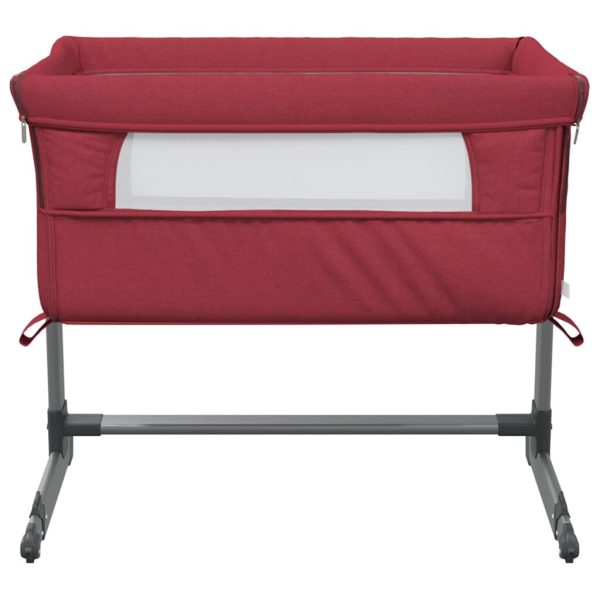 Cama de bebé com colchão tecido de linho vermelho - 685412 - Image 2