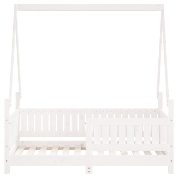 Estrutura de cama infantil 70x140 cm pinho maciço branco - 685345 - Image 3