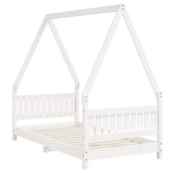 Estrutura de cama infantil 80x160 cm pinho maciço branco - 685348 - Image 2