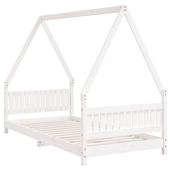 Estrutura de cama infantil 90x190 cm pinho maciço branco - 685351 - Image 2