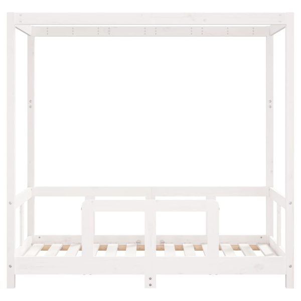 Estrutura de cama infantil 70x140 cm pinho maciço branco - 685354 - Image 3