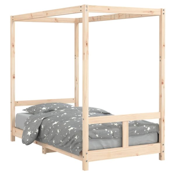 Estrutura de cama infantil 80x160 cm pinho maciço - 685356