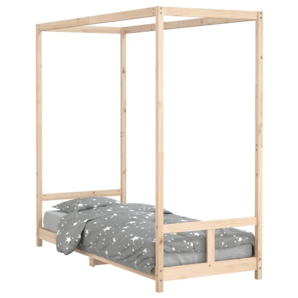 Estrutura de cama infantil 80x200 cm madeira de pinho maciça - 685362