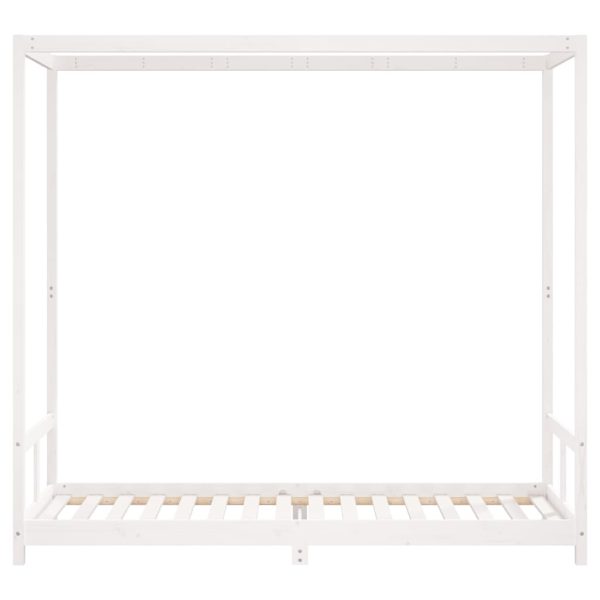 Estrutura de cama infantil 80x200 cm pinho maciço branco - 685363 - Image 3