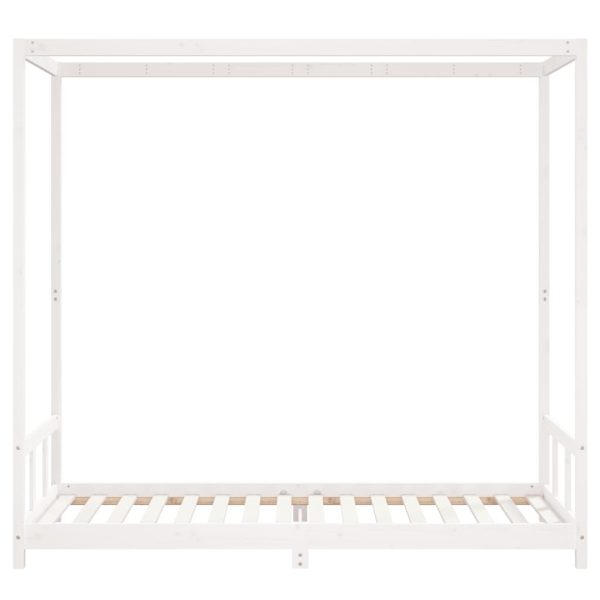 Estrutura de cama infantil 90x200 cm pinho maciço branco - 685366 - Image 3