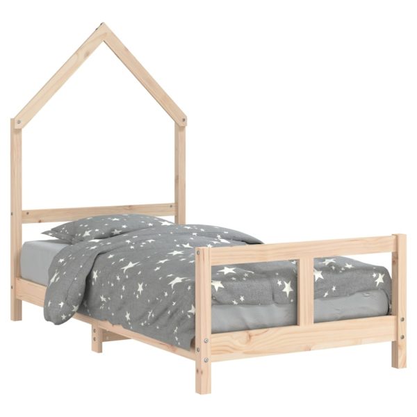 Estrutura de cama infantil 80x160 cm pinho maciço - 685411