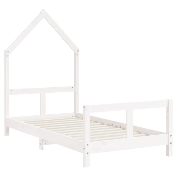 Estrutura de cama infantil 80x160 cm pinho maciço branco - 685413 - Image 2