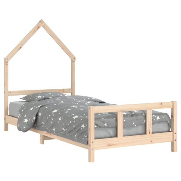 Estrutura de cama infantil 90x190 cm madeira de pinho maciça - 685417