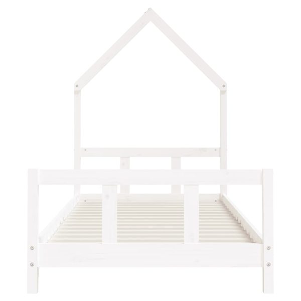 Estrutura de cama infantil 90x190 cm pinho maciço branco - 685419 - Image 3