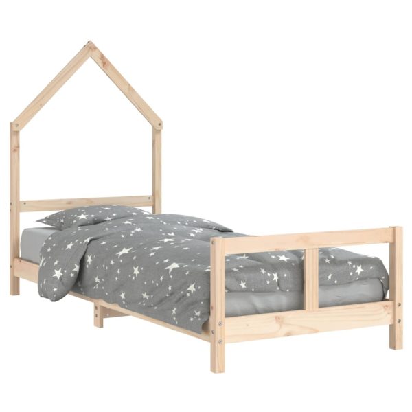 Estrutura de cama infantil 80x200 cm madeira de pinho maciça - 685423