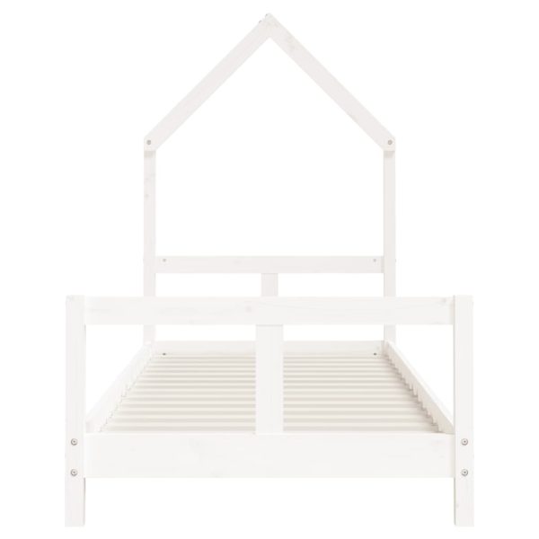 Estrutura de cama infantil 80x200 cm pinho maciço branco - 685425 - Image 3