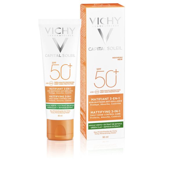 VICHY CAPITAL SOLEIL matificante 3-em-1 SPF50+ 50 ml