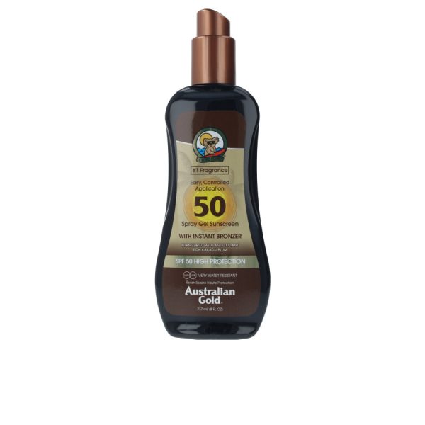 AUSTRALIAN GOLD SUNSCREEN SPF50 spray gel with instant bronzer 237 ml