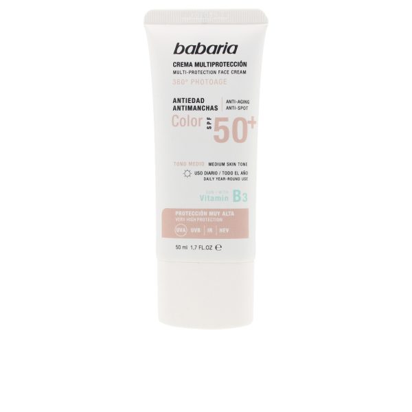 BABARIA SOLAR MULTI-PROTECÃO creme anti-manchas cor SPF50+ 50 ml