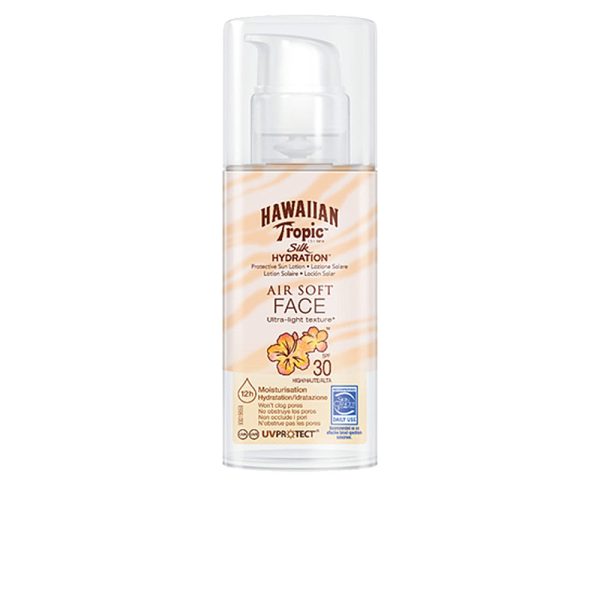 HAWAIIAN TROPIC SILK AIR SOFT FACE loção solar SPF30