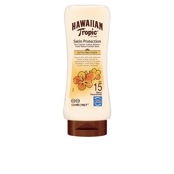 HAWAIIAN TROPIC SATIN loção solar ultra-radiante SPF15 180 ml