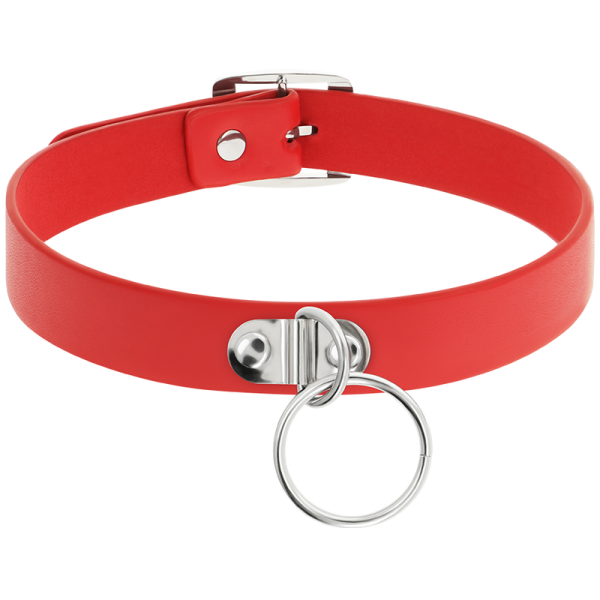 COQUETTE CHIC DESIRE - COLLAR DE PIEL VEGANA ROJA ACCESORIO FETISH MUJER - Imagen 3