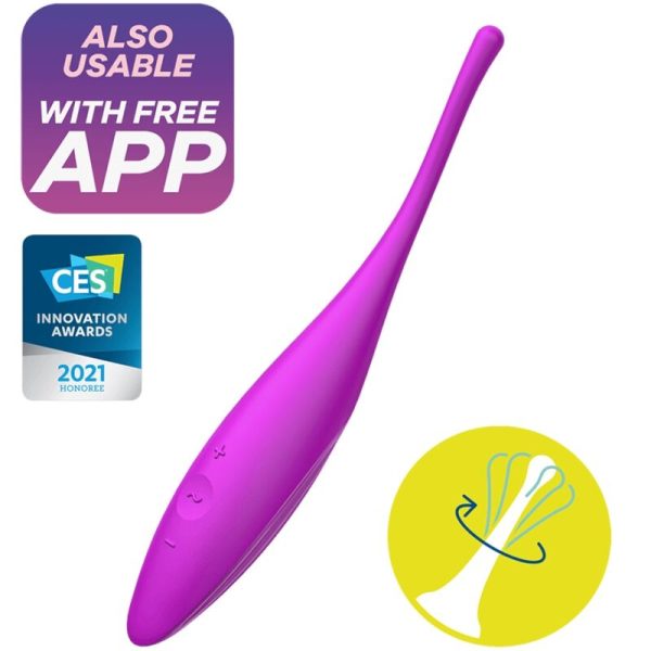 PUNTA ESTIMULANTE DEL CLIT SATISFYER TWIRLING JOY - FUCSIA