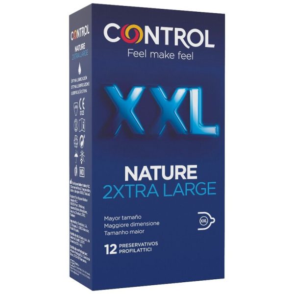 CONTROL NATURE 2Preservativos XXLXTRA GRANDES - 12 UNIDADES